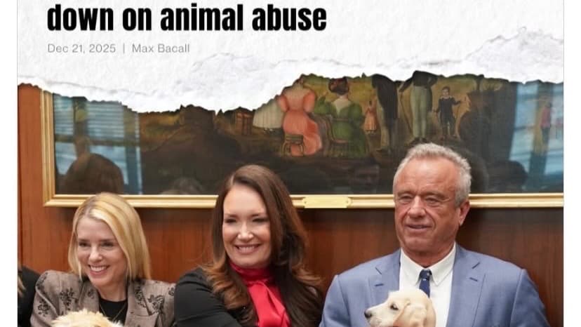 美國已正式啟動 跨部會行動，由司法部（DOJ）、農業部（USDA）、衛生與公共服務部（HHS）聯手，全面打擊動物虐待行為 成立跨部會特遣隊 強力打擊動物虐待