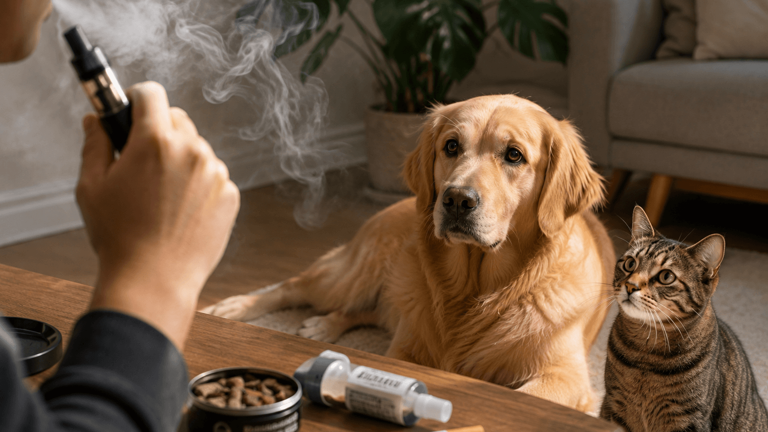 在寵物身邊抽菸、吸電子菸有多危險？飼主一定要知道的尼古丁風險